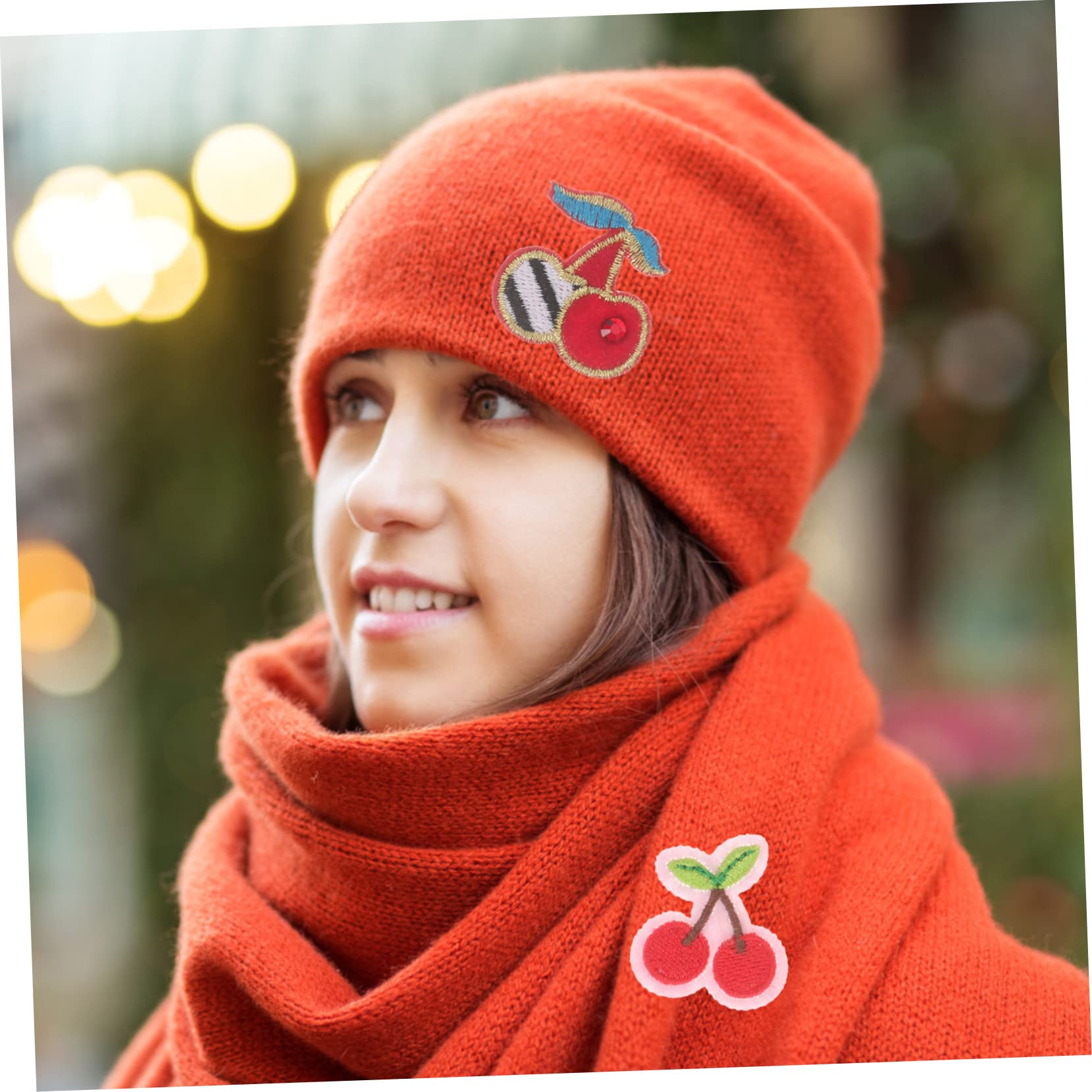 HOMSFOU 5 Sätze Cherry Stickerei Aufnäher Für Kleidung Bügelbilder Zur Reparatur Und Dekoration Von Jeans Shirts Taschen Und Mehr Für Diy Projekte Und Applikationen 20 Stück * 5