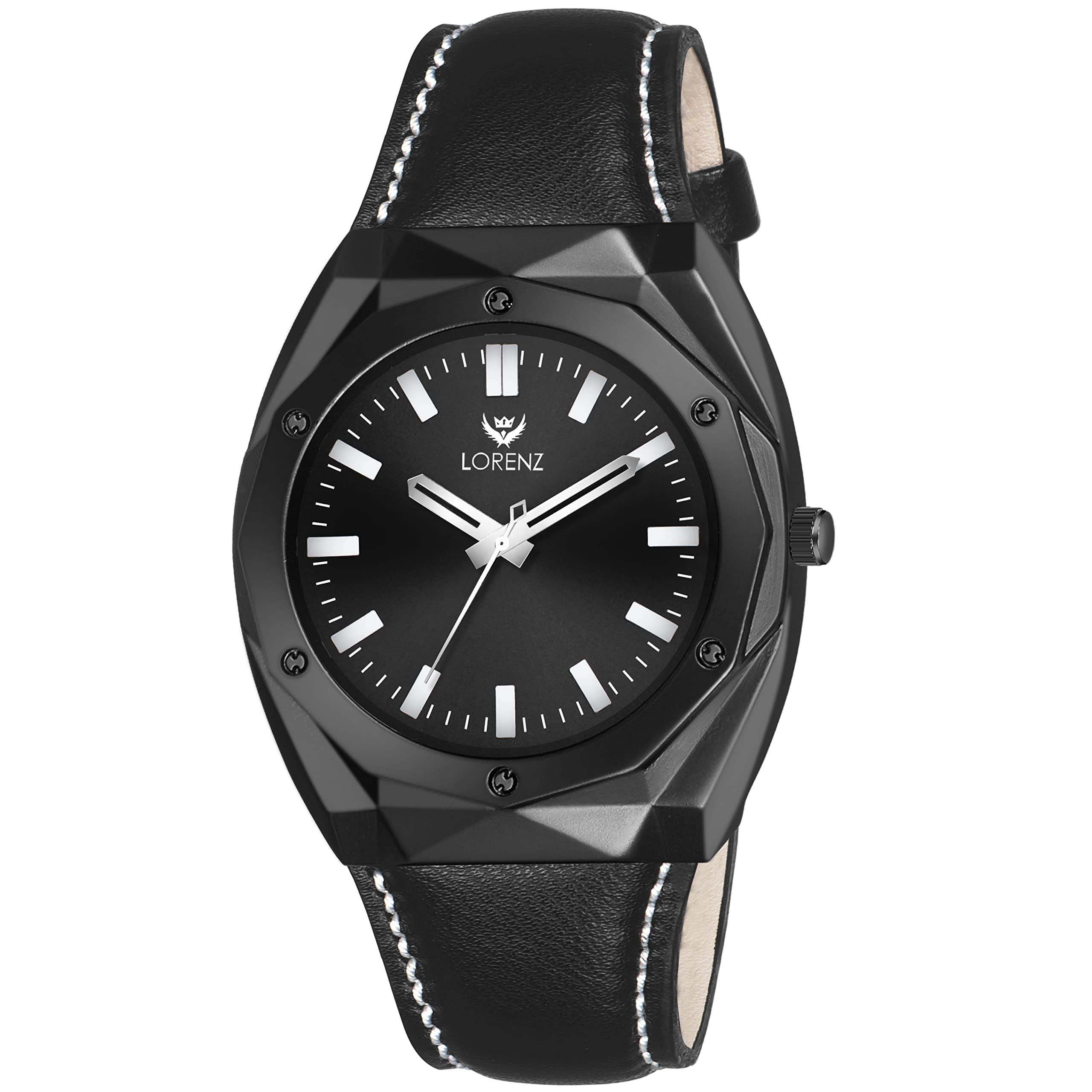 LORENZ Mens Fashion Stainless Steel Case | Elite Collection Full Black Analog Watch for Men | MK-4024R (B0B82V9MTR) Amazon Price History, Amazon Price Tracker