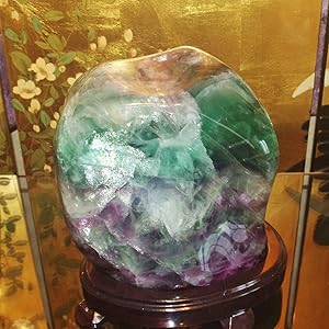 天然フローライト　原石 ブルーフローライト アクアカラー ダイヤモンド 4.5㎝ フロー