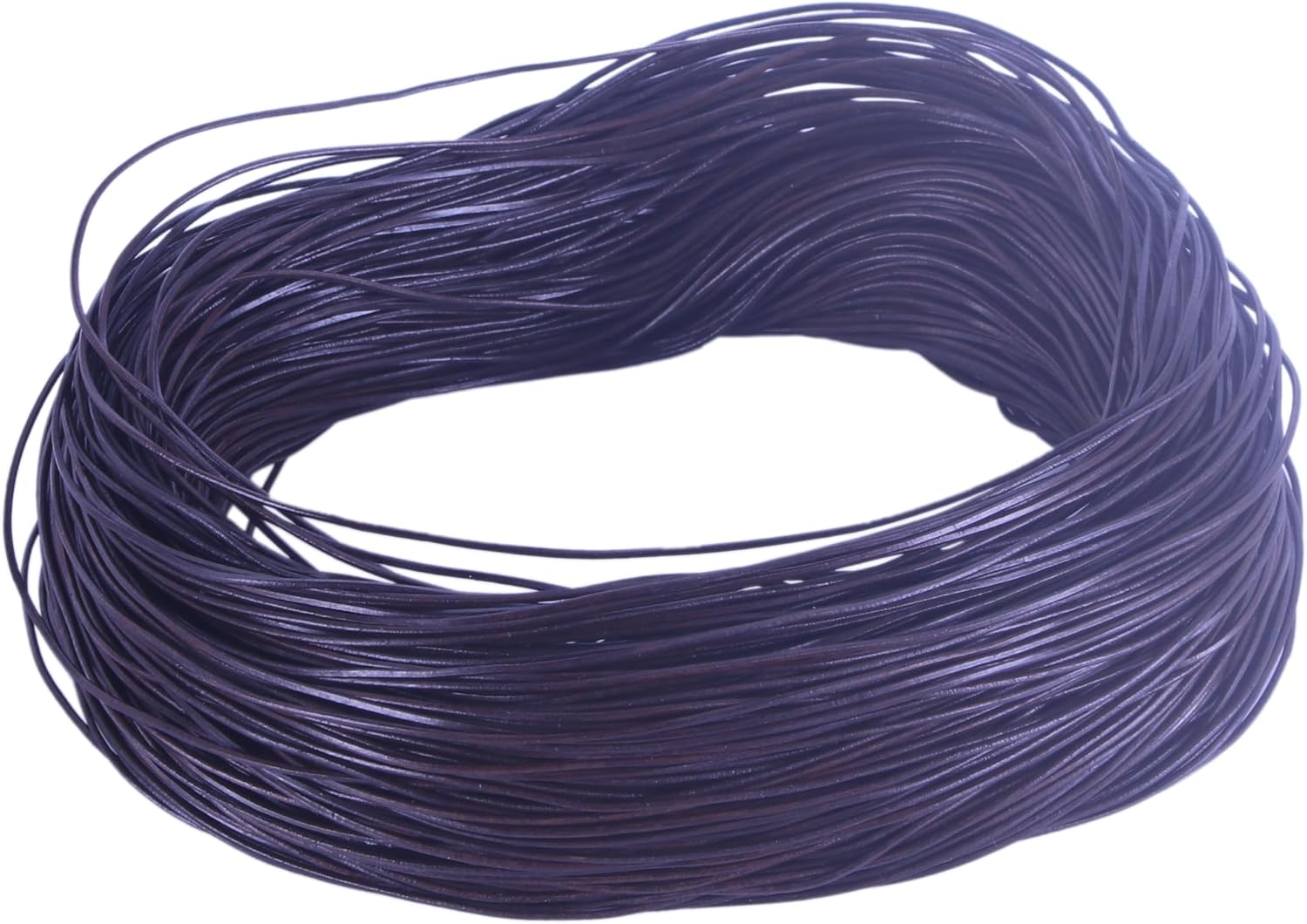KONMAY 100 Yards Continuous Length Real Leather Cord for Jewellery Making, 1.0mm Black Leather String for Necklaces, Bracelets, Crafting and DIY Projects