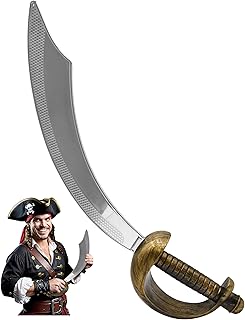 Deluxe Plastic Pirate Sword Buccaneer Cutlass Prop Weapon Costume