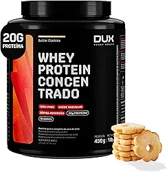 Whey Protein Concentrado Butter Cookies Pote 450g – Contribui para o Ganho Muscular Hipertrofia – Dux Human Health