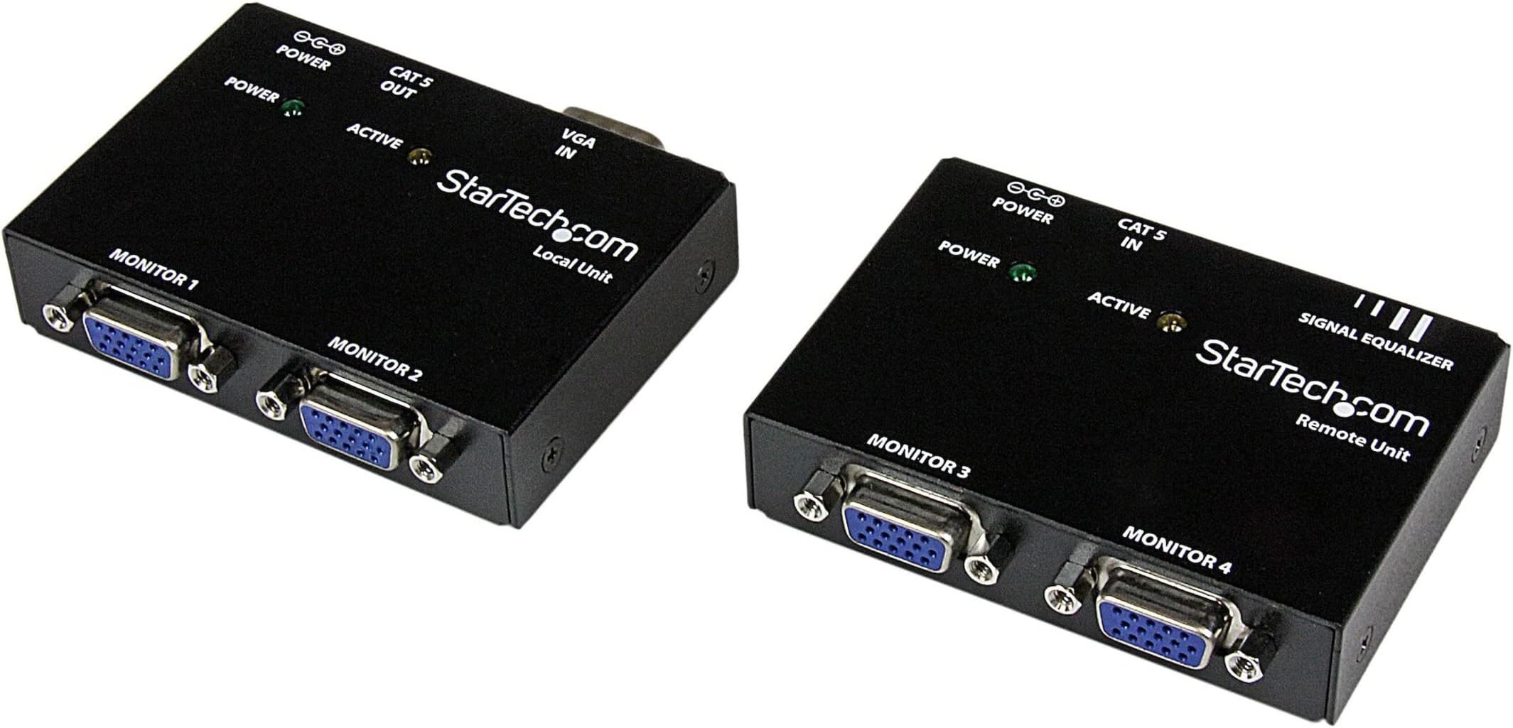 - VGA Video Extender over Cat5 (ST121 Series) - Up to 500ft (150m) - VGA over Cat 5 Extender - 2 Local and 2 Remote , TAA (ST121UTP)