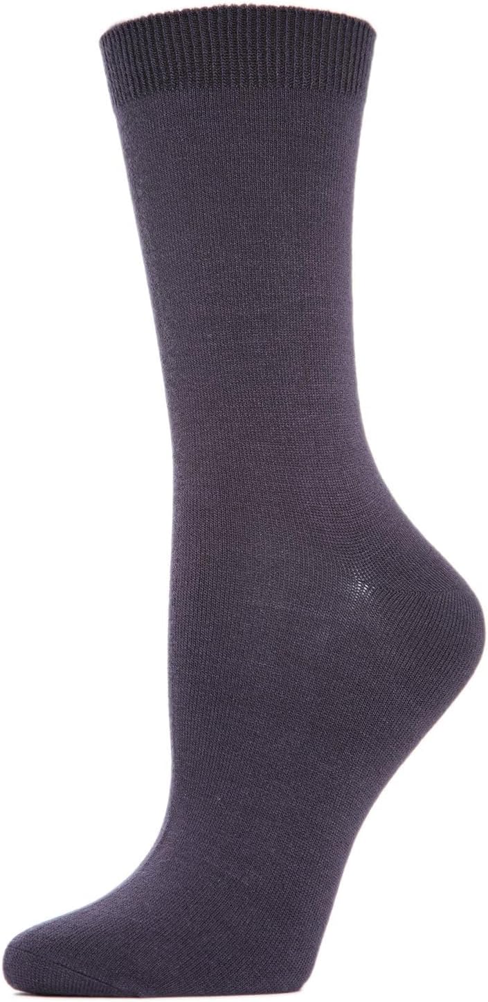 MeMoi Women's Flat-Knit Rayan Blend Crew Socks - Image 7