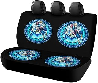 キングダムハーツ カーシートカバー 車シートカバー 後部座席用 シート保護 おしゃれ カー用品 軽/普通車 汎用 後席クッションカバー 人気 キャラクター 四季通用 誕生日 プレゼント y0po196y