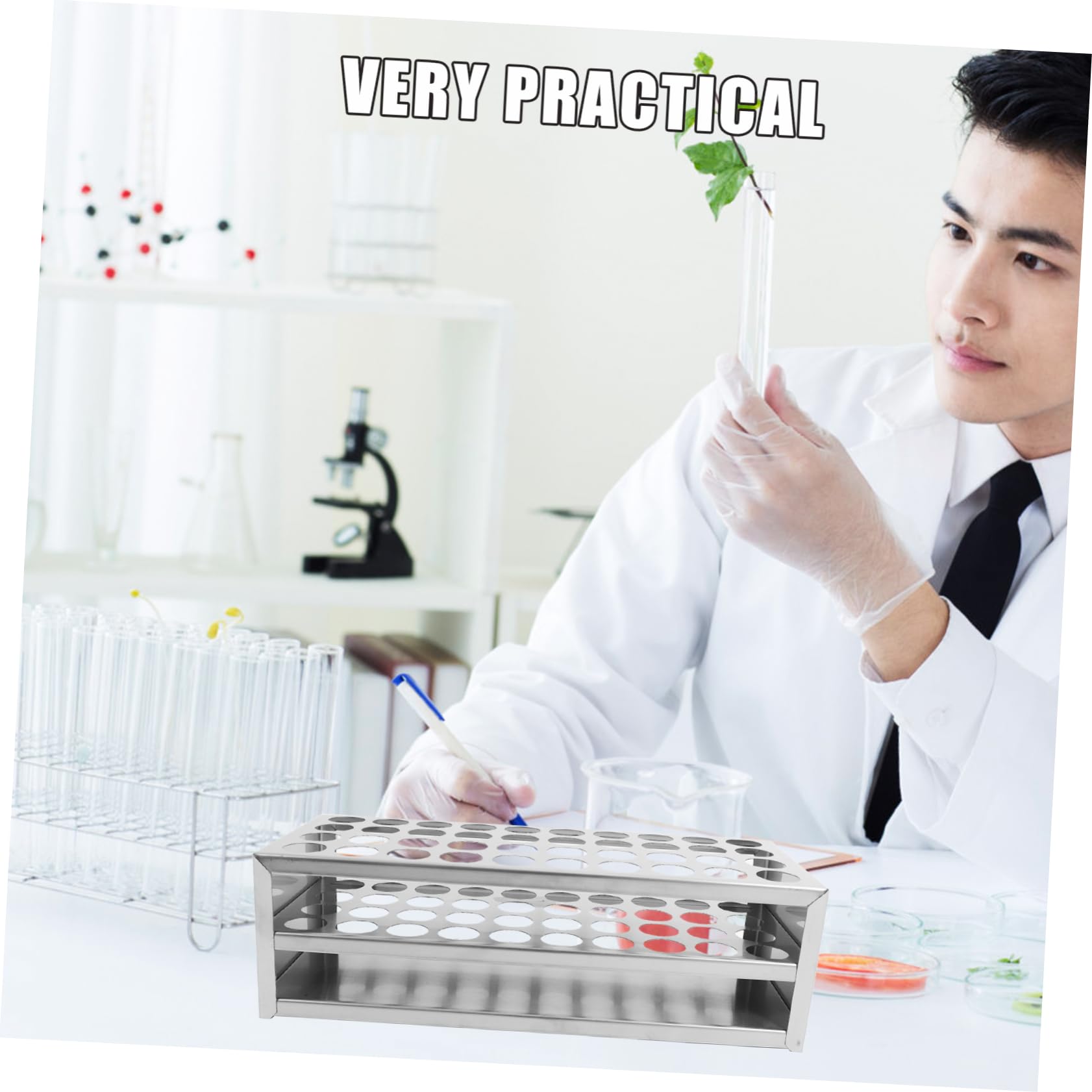 Mobestech 3stücke Reagenzglasgestell Aus Edelstahl Stabiler Test Tube Rack Für Laborversuche Vielseitiger Für Rohre Bis Leicht Und Tragbar Hitzebeständig Und Pflegeleicht