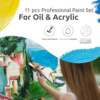 ヌーベル油絵、アクリル画筆。 ヌーベル油絵、アクリル画筆