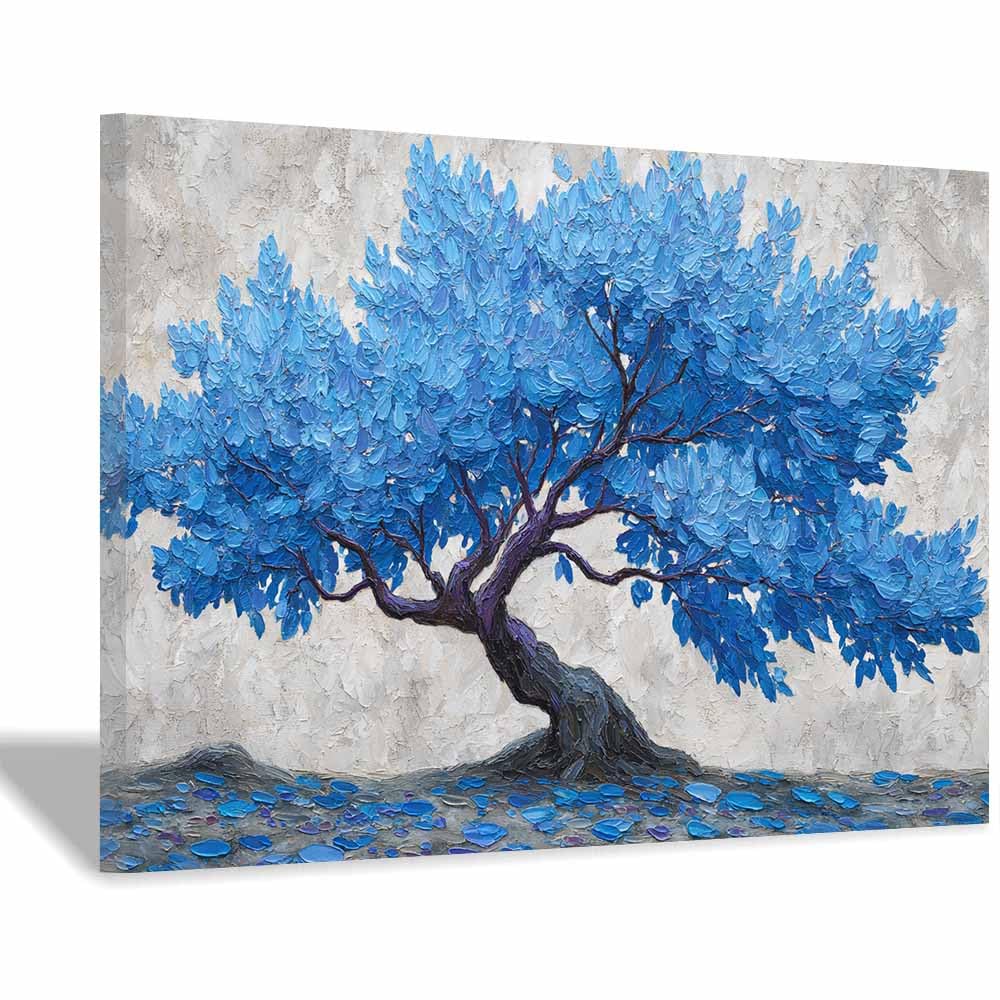 XENIOU Tree Of Life Butterflys glowing tree canvas painting wall art, Living Room Bedroom Hallway Stairs Decoration.(Multicolor)-70x100cm Framed
