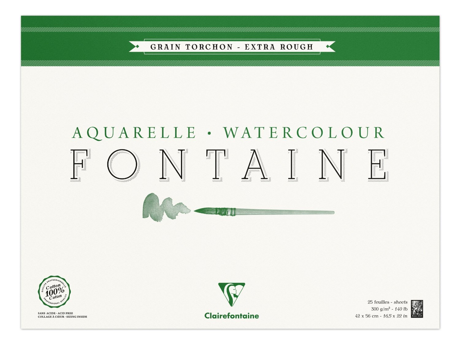 Clairefontaine 96432C blok akwarelowy klejony z 4 stron 42x56 cm 300 g