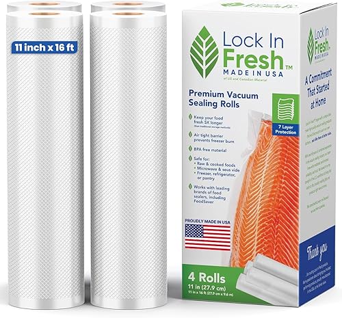 Miniatura 12 de Bolsas selladoras al vacío para alimentos – Rollos de bolsas selladoras al vacío resistentes para ahorrar alimentos – Sous Vide, Seal a Meal Bag, 1