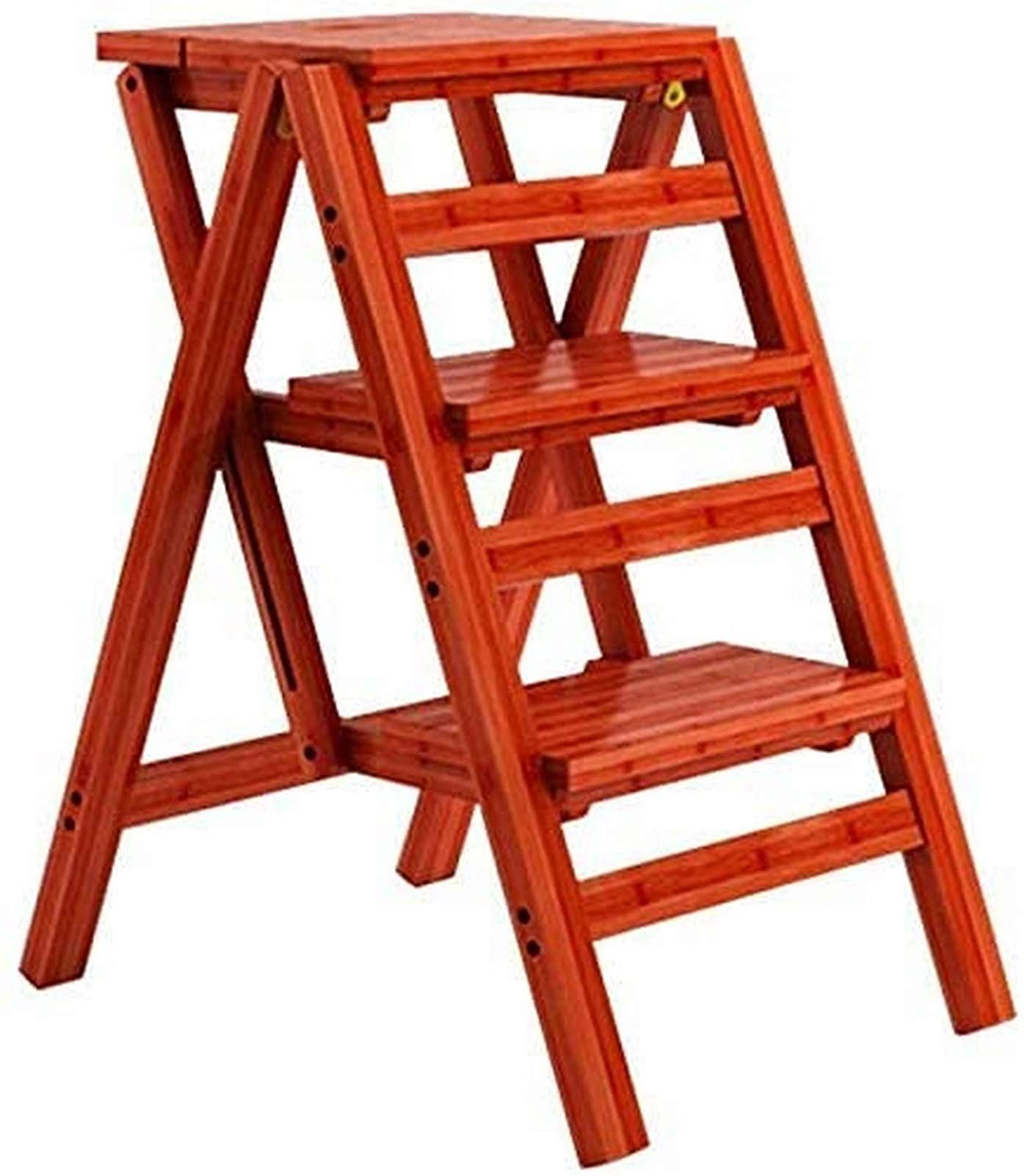 Escabeau pliant en 3 marches tabouret en bois de 68cm de hauteur domestique