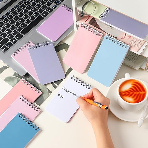 Miniatura 4 de Kisston 120 cuadernos de notas encuadernados en la parte superior, 25 hojasbloc, mini bloc de notas en espiral, cuaderno de bolsillo para oficina en
