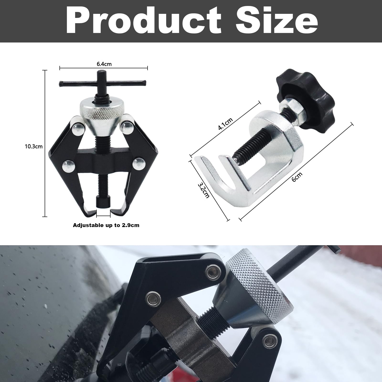 3 Pezzi Estrattore Tergicristallo Auto, Universale per Braccio del Tergicristallo, Estrattore Cuscinetti Regolabile 9-30mm Adatto per Il Settore Automobilistico Attrezzi Tergicristalli