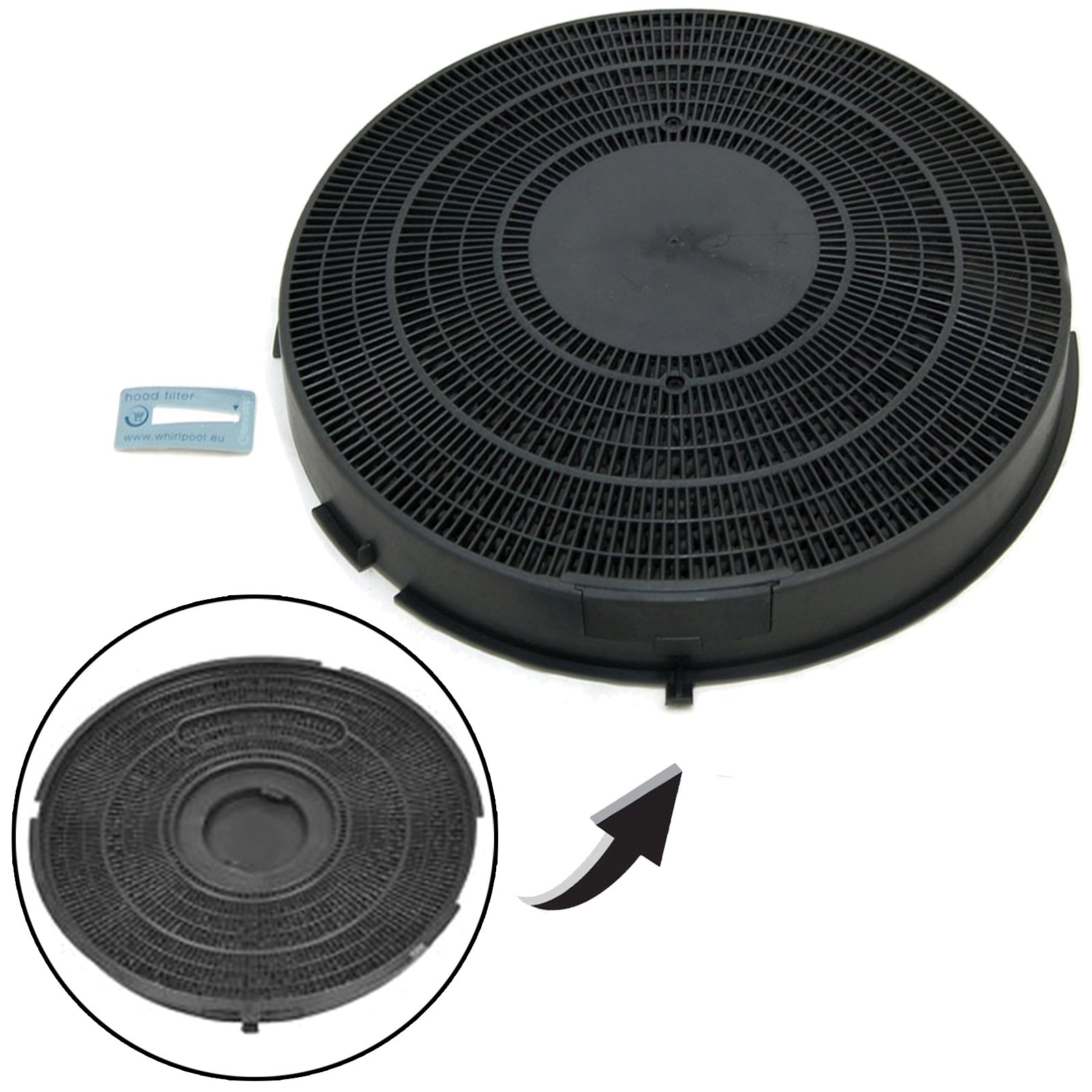 Spares2go Light Type 26 Fac269 Anti Bacterial Extractor Filter For Philips-Whirlpool Cooker Hood