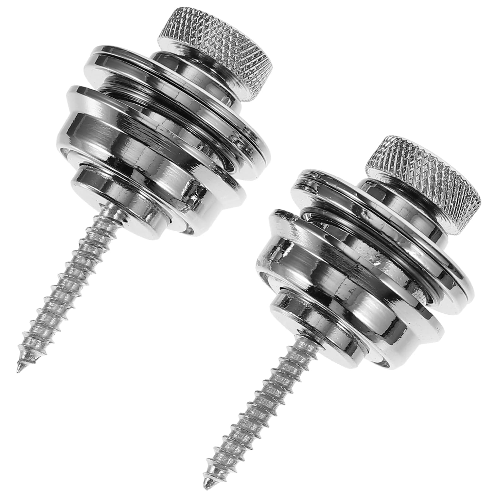 Holibanna 2Pcs Guitar Strap Button Durable Fixators for Acoustic Electric and Folk Guitars for Straps Ukuleles Smooth Edges Mushroom Head Design