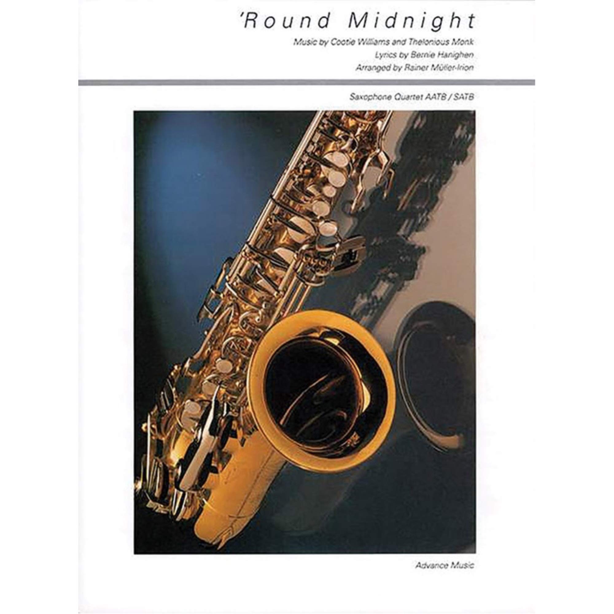 Partition 'Round Midnight pour quatuor saxophones arrangement jazz de prestige