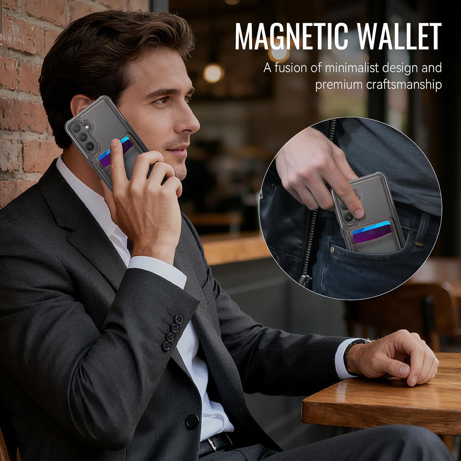 for Samsung Galaxy S25 Wallet Case with Card Holder, RFID Blocking 2 in 1 Detachable Magnetic Card Holder Flip Kickstand Credit Slots Cover for Samsung Galaxy S25 6.2", Black