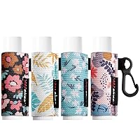 Vista 23 de HEYSKAY 4 piezas de fundas para llavero de bálsamo labial, compacto, con clip, soporte para lápiz labial, llavero, soporte para bálsamo labial