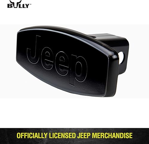 Miniatura 3 de Bully CR-005BK - Cubierta de enganche de plástico y metal negro con logotipo de Jeep para camioneta, se adapta a receptores de enganche de 1.25