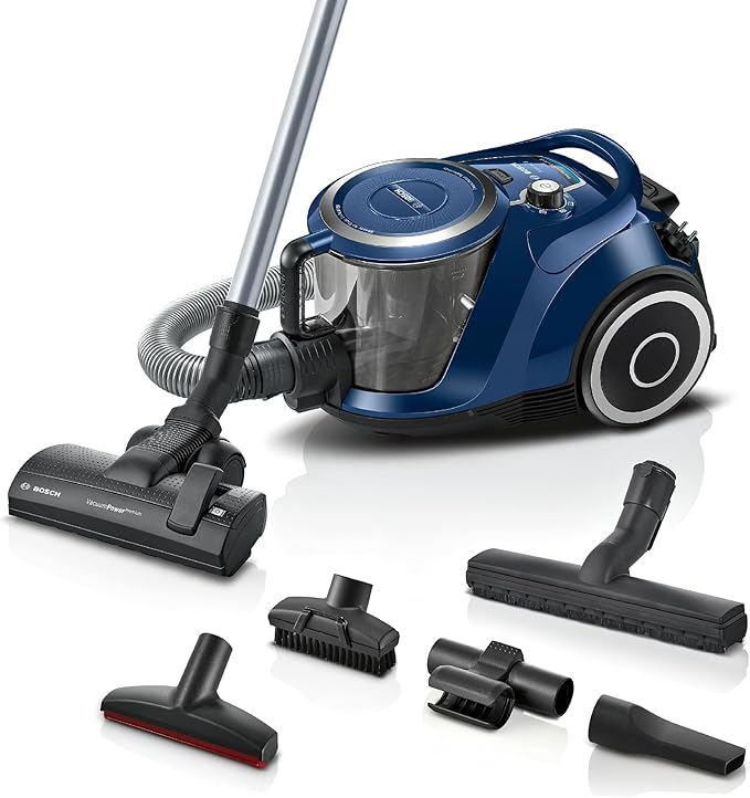 Bosch Staubsauger beutellos Serie 6 + ideal für Allergiker mit Hygiene-Filter, Bodendüse für Parkett, Teppich, Fliesen, Starke Saugleistung, leise,