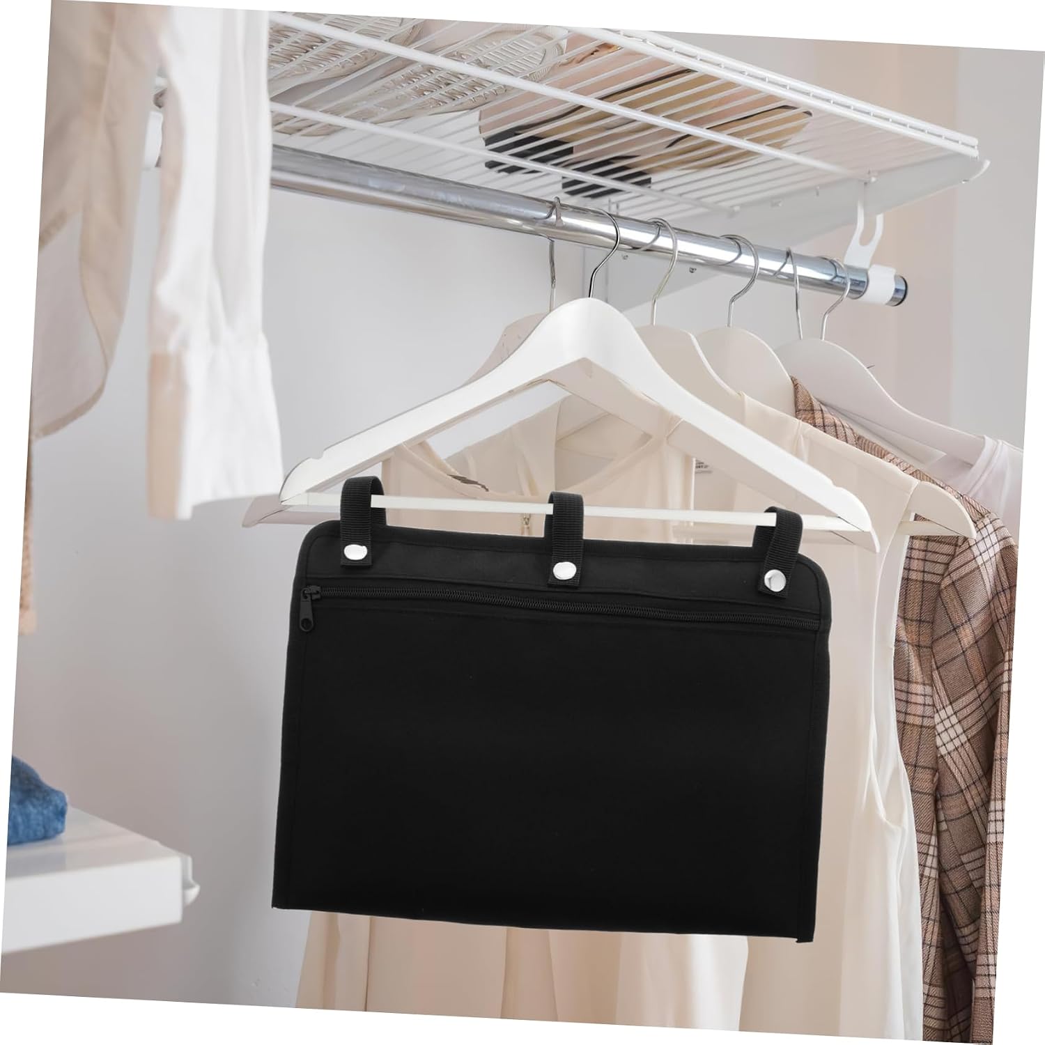 KOMBIUDA Secret Travel Storage Bag Hidden Pocket Safe for Valuables under Clothes Container Hanger