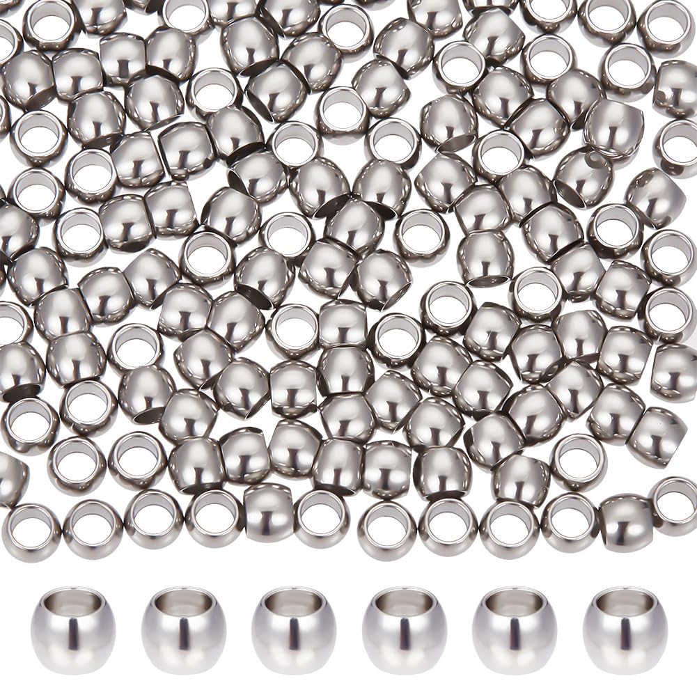 UNICRAFTALE About 200pcs Rondelle Spacer Beads 2.5mm Diameter Stainless Steel Loose Beads Round Beads Metal Spacer Bead Small Smooth Beads Finding for DIY Bracelet Necklace Jewelry Making