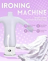 Vista 2 de Plancha de vapor automática - 2026 Mejorada con tacto, máquina de planchado automática manos libres 3.0, secador de vapor y aire caliente 2 en 1