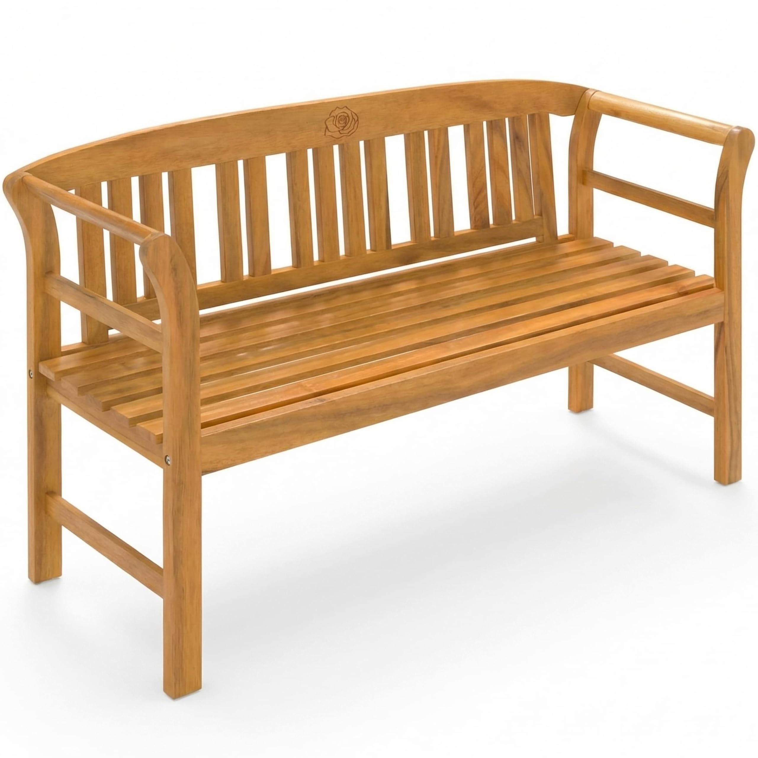 CASARIA® 3 Seater Wooden Garden Bench, FSC Eucalyptus Wood, 158cm