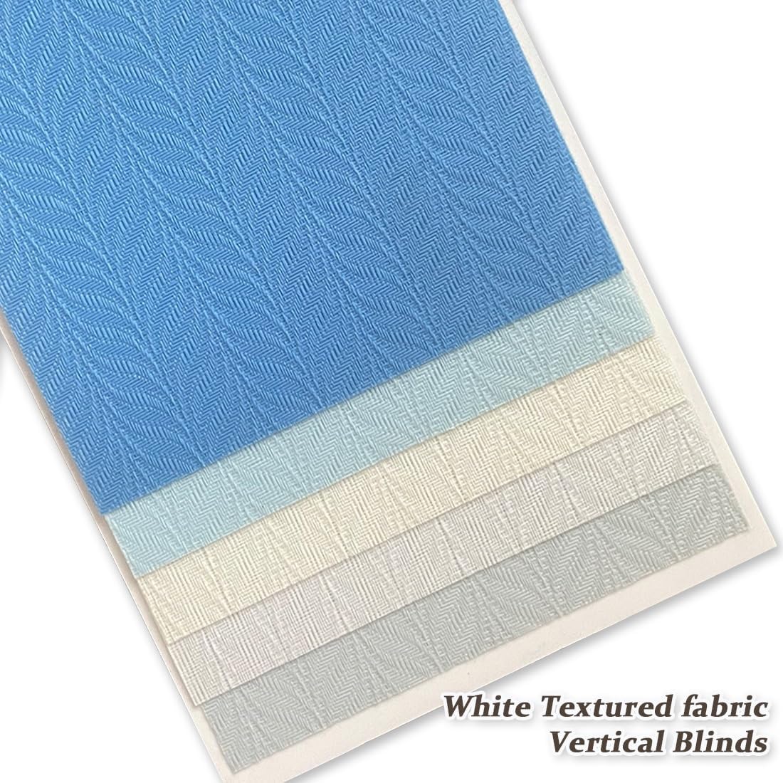 Vertical Blinds for Home, Sliding Glass Door Vertical Blinds, 3.8" Slats Verticle Curtain, White Embossed Fabric Patio Door Blind, Cordless, Light-Filtering(W110 xH102)