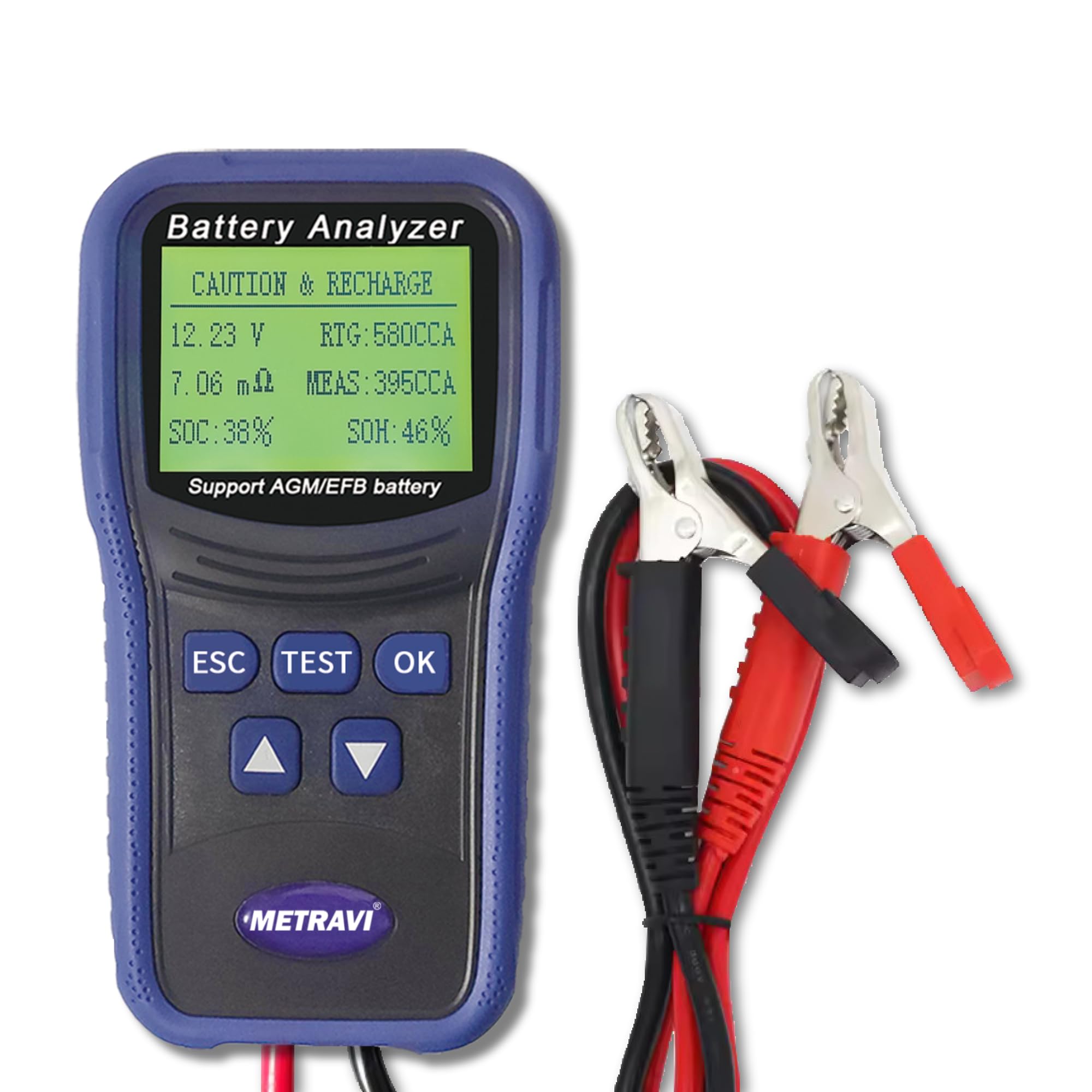 Metravi BT-200 Battery Analyser to test Battery Voltage, Battery Capacity, Cold Start Current, Internal Resistance, State of Health & State of Charge (B0D6K8SW8P) Amazon Price History, Amazon Price Tracker