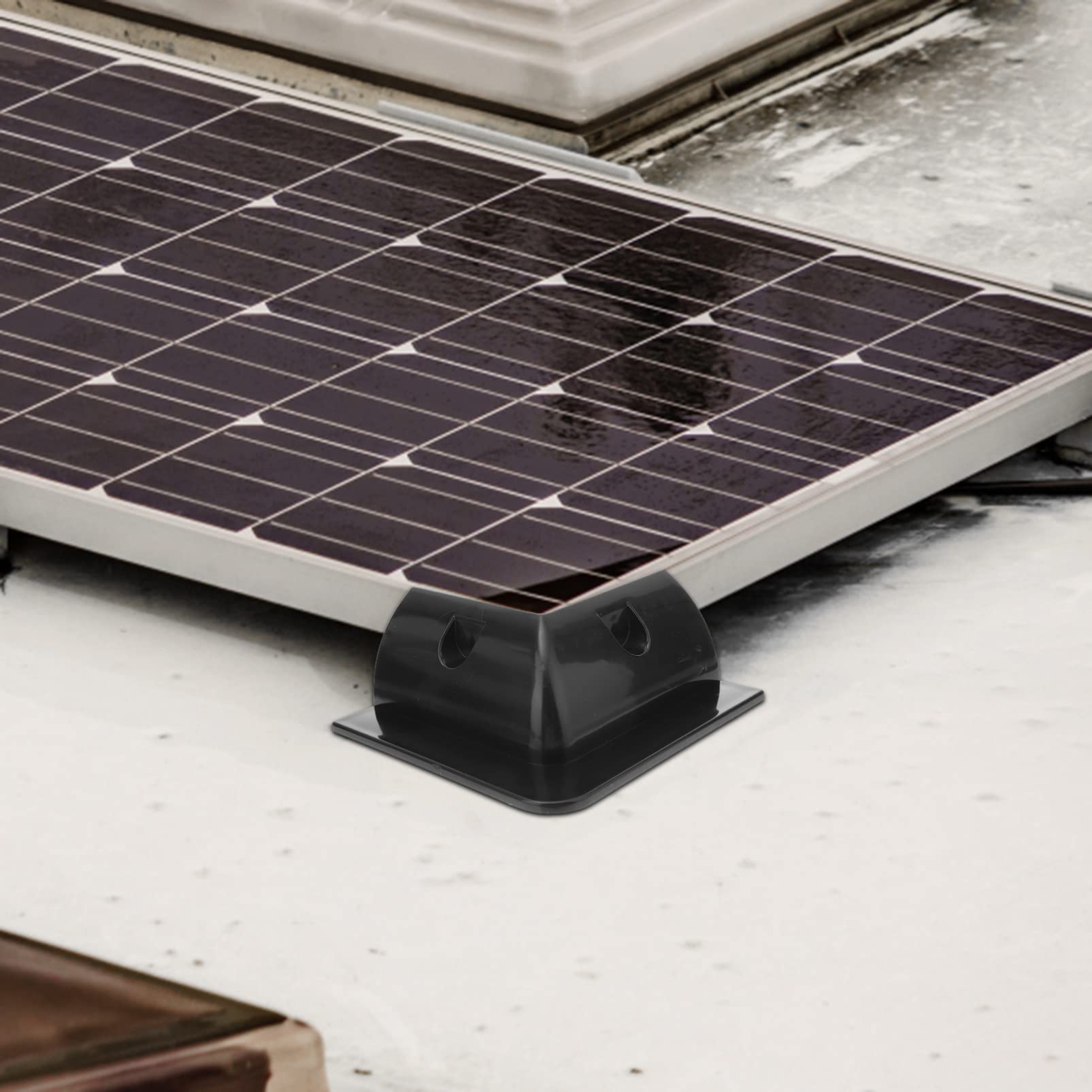 DOITOOL 4pezzi Staffa Di Montaggio Per Pannello Solare Per Camper Supporto Per Pannello Solare in Plastica Di Staffa Angolare Pratica e Resistente