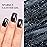 Imtiti Glitter Gel Nail Polish, 0.5 Fl Oz Black Glitter Gel Polish Soak Off LED UV Diamond Shimmer Sparkle DIY Art Starter Manicure Salon