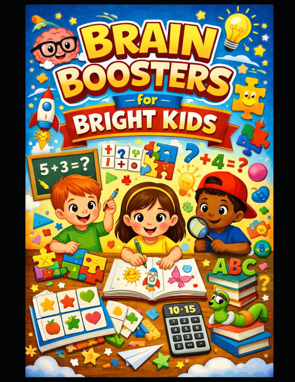 BRAIN BOOSTERS FOR BRIGHT KIDS: Fun Puzzles, Number Games, and Brain Challenges to Boost Thinking and Learning Skills — For Kids Ages 3 to 8