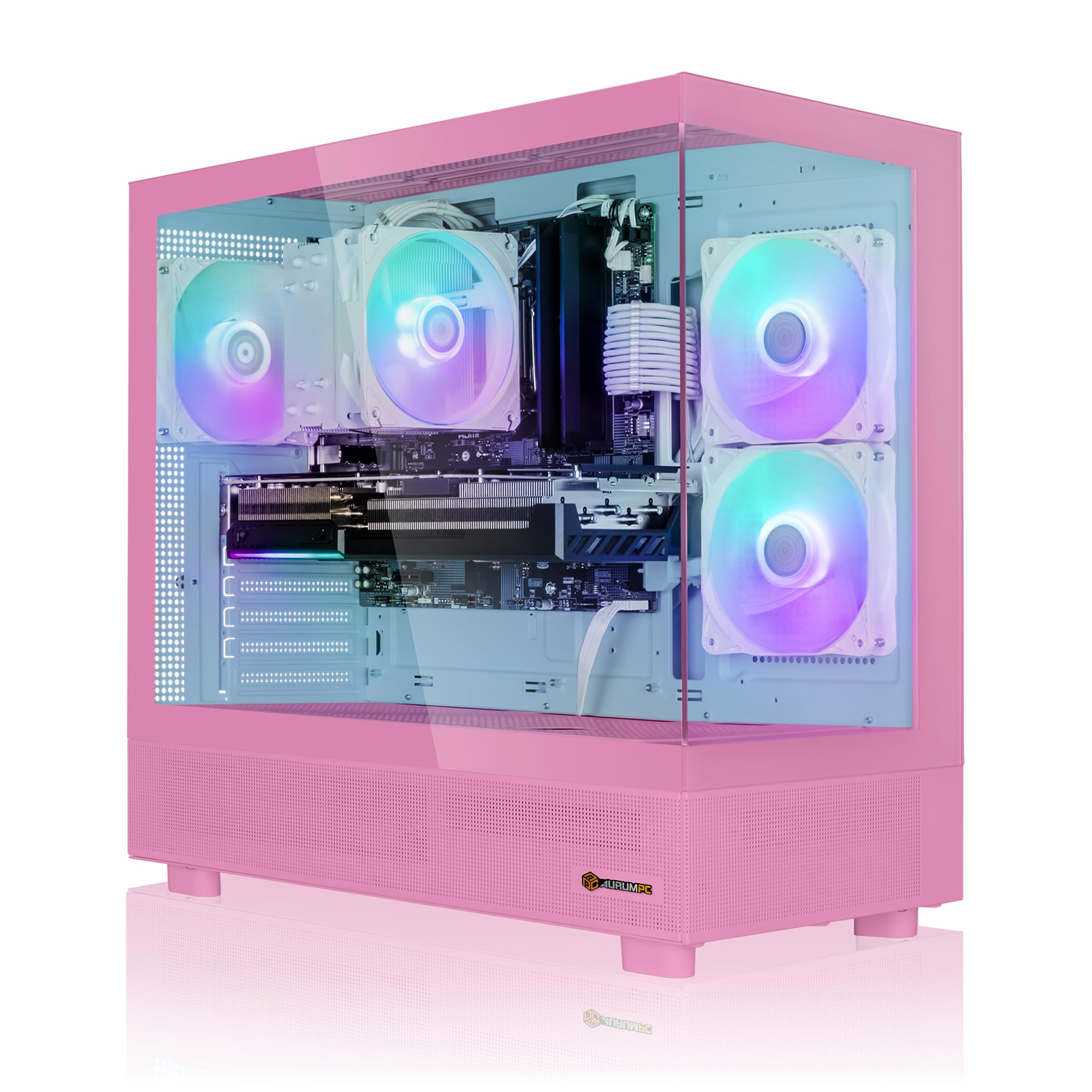 Aurum Pink Gaming PC Ryzen 7 5700X • GeForce RTX5060Ti 16GB • 32GB DDR4 • 1000GB M.2 SSD • Windows 11 • Luftkühlung • WLAN • Gamer PC Computer Gaming Rechner