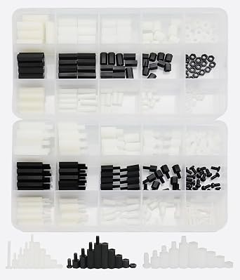 360pcs M2 M3 M4 Male Female Nylon Hex Spacer Standoff Screw Nut Assortment Kit