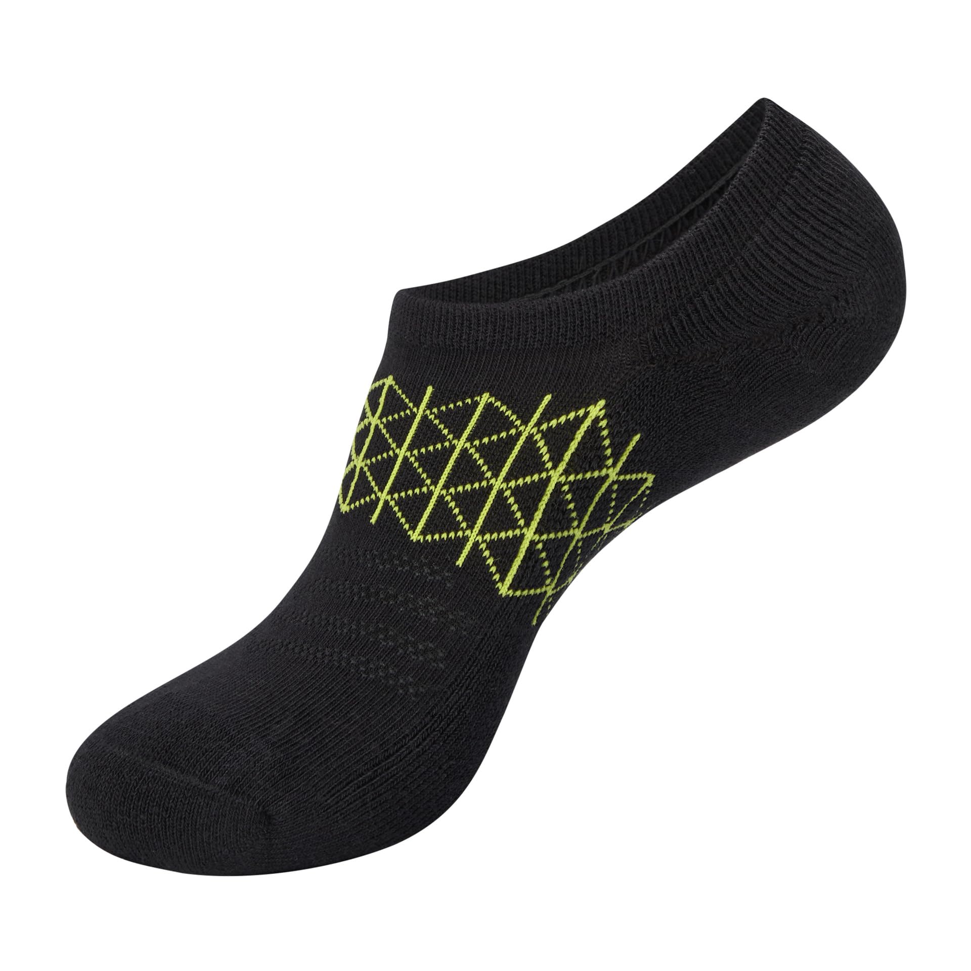 Hanes Damskie skarpety Absolute Active Super No Show, Oddychające Siateczki, Antypoślizgowe Gripper, 4-pak, Czarny, 37-42 EU