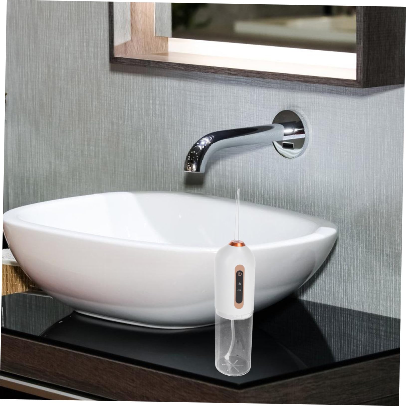Irrigador Dental Portátil Eléctrico Recargable USB Water Flosser para Dientes con Tanque Ajustables Resistente al Agua para Cuidado Bucal Diario y Viaje