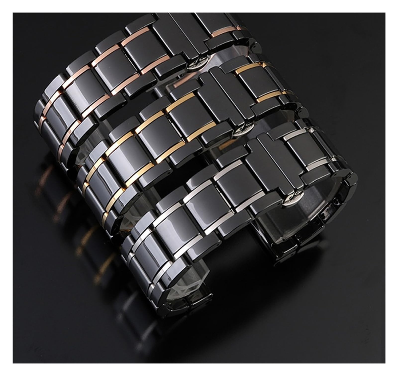 HuanJ Cinturino in ceramica for orologi da 14 mm, 15, 16, 17, 18, 20, 22, cinturino for orologio polso alla moda donna e uomo