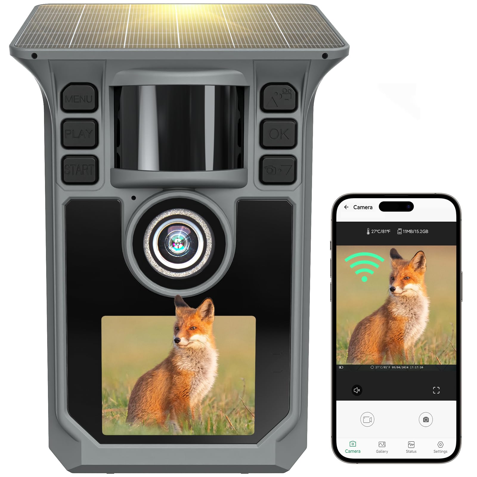 Amazon.co.jp: FKPCAMトレイルカメラ【 アプリ対応+ソーラー充電式