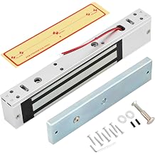 Heavy-Duty 12V DC Fail-Safe Electromagnetic Door Lock with Signal Light & Feedback, 600LBS Holding, Surface-Mount, for Metal & Wooden Doors, Office/Commercial