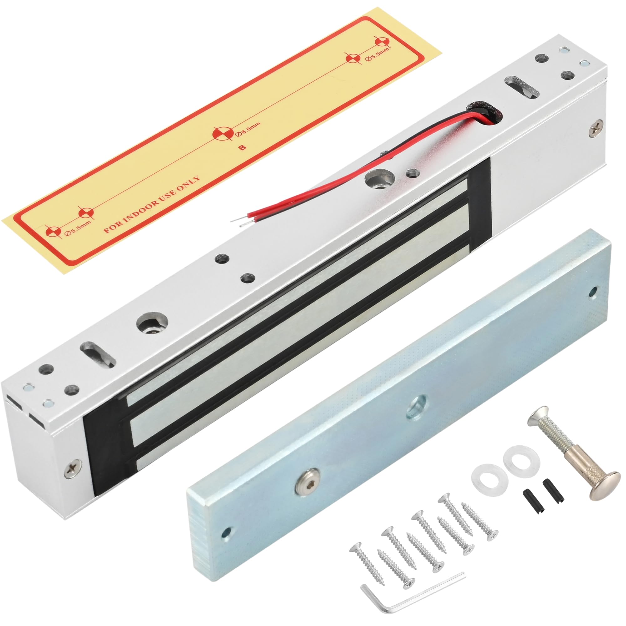Verrou de porte électromagnétique 12V 280kg en saillie alliage aluminium pour contrôle d'accès