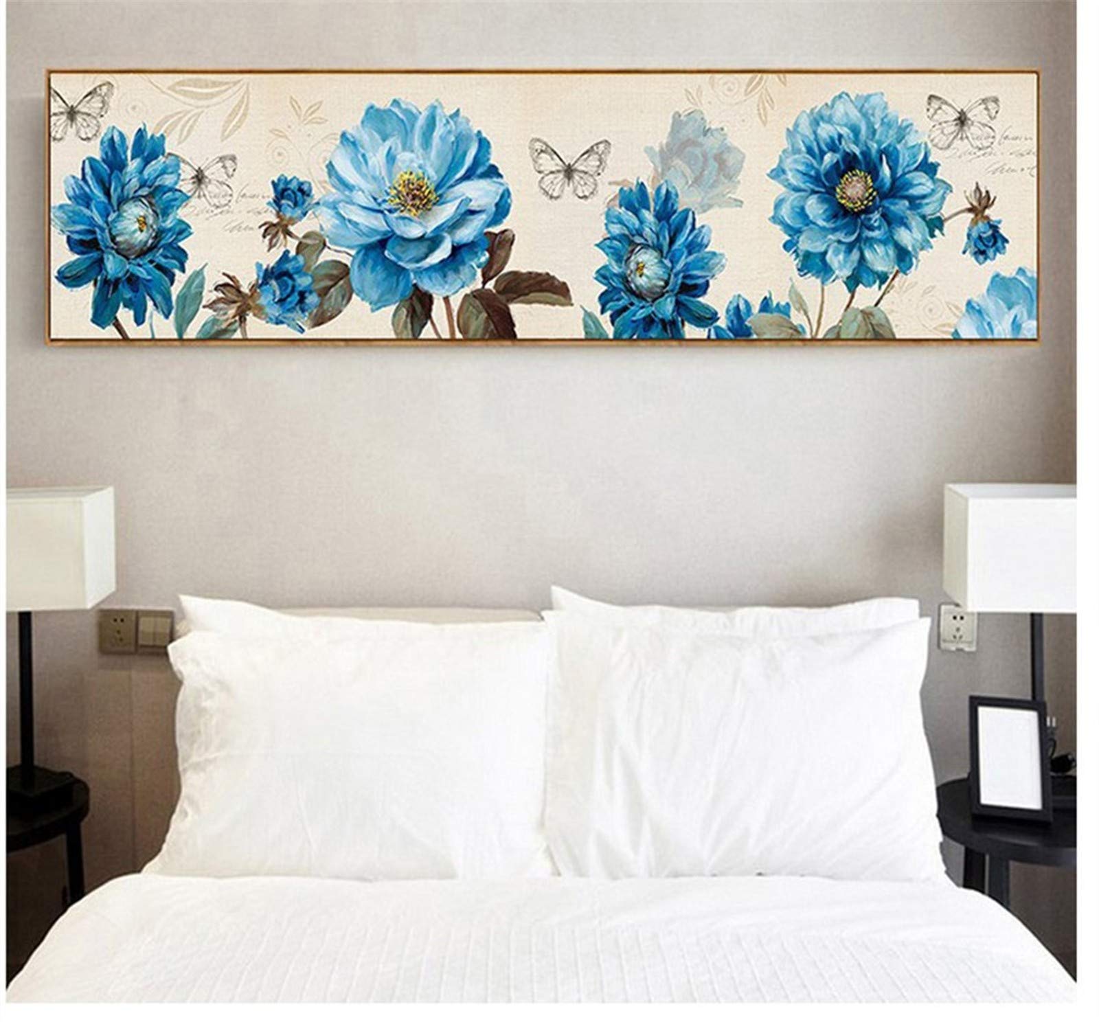 Peinture diamant fleur bleue kit complet pour créer votre havre de paix