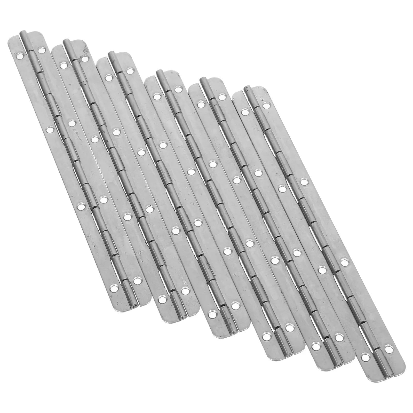 6Pcs Wooden Box Hinges Heavy Duty Metal Piano for Jewelry Cases Cabinets Craft Projects Small Furniture Hardware for Pianos(Silver)