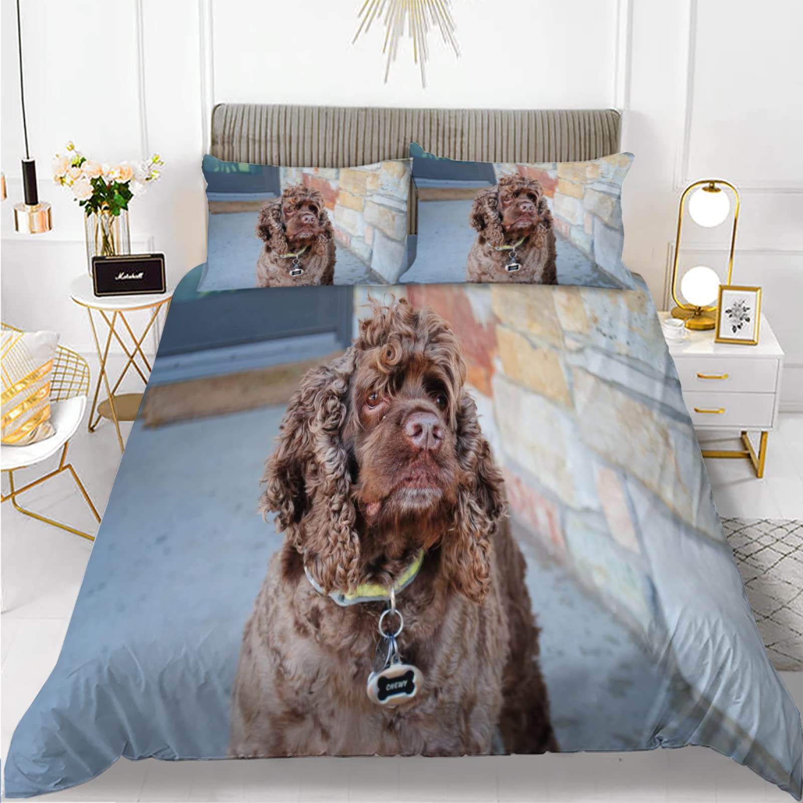 Housse de couette 160x200 110g/㎡ parure de lit microfibre de qualité supérieure