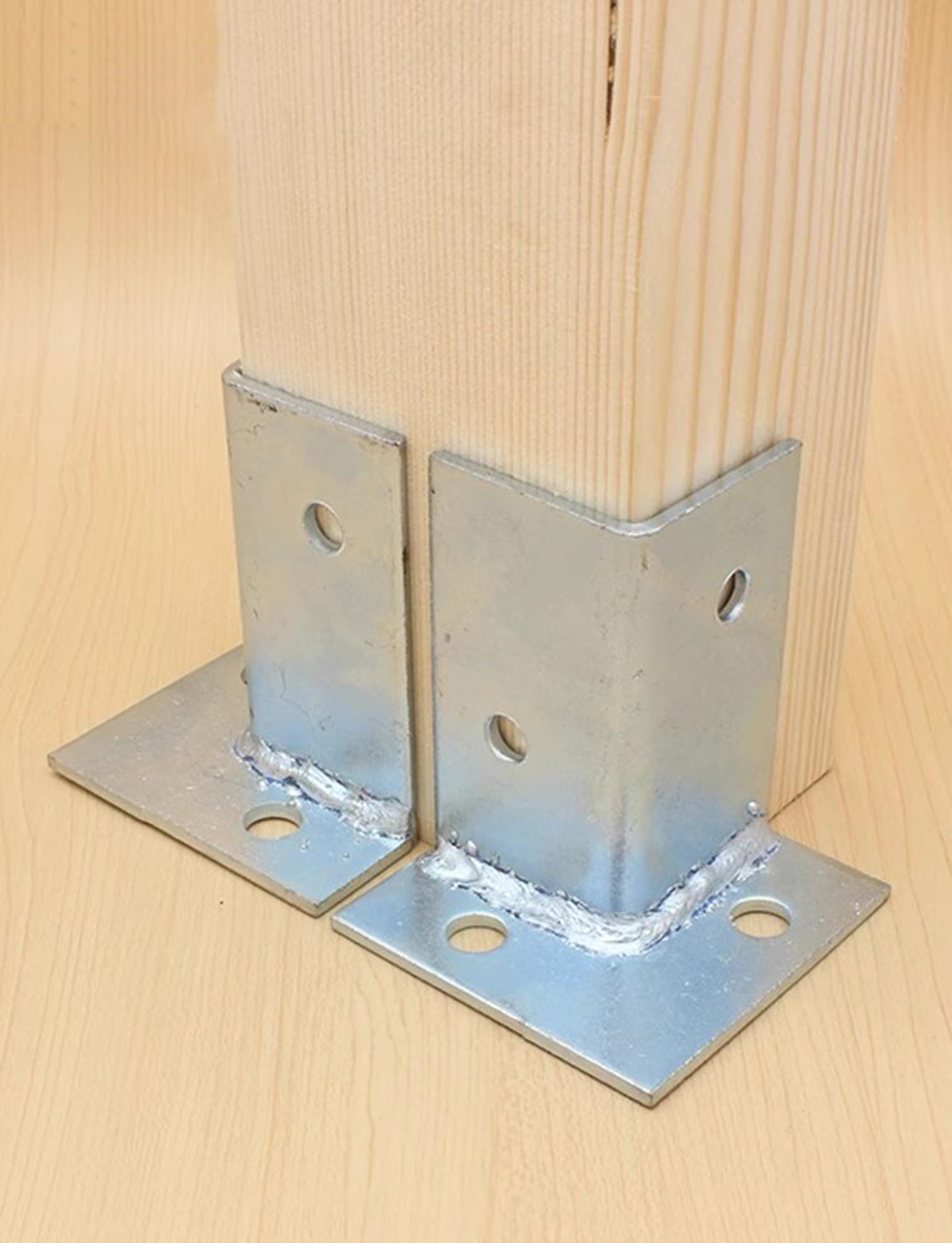 Genérico Kit de Anclaje for Postes, Soporte de Base for Postes, Soportes de Base de Anclaje for Postes de terraza Ajustables, Soporte de Anclaje for buzón de Madera o Valla de Patio.(Style1,7 Pcs)