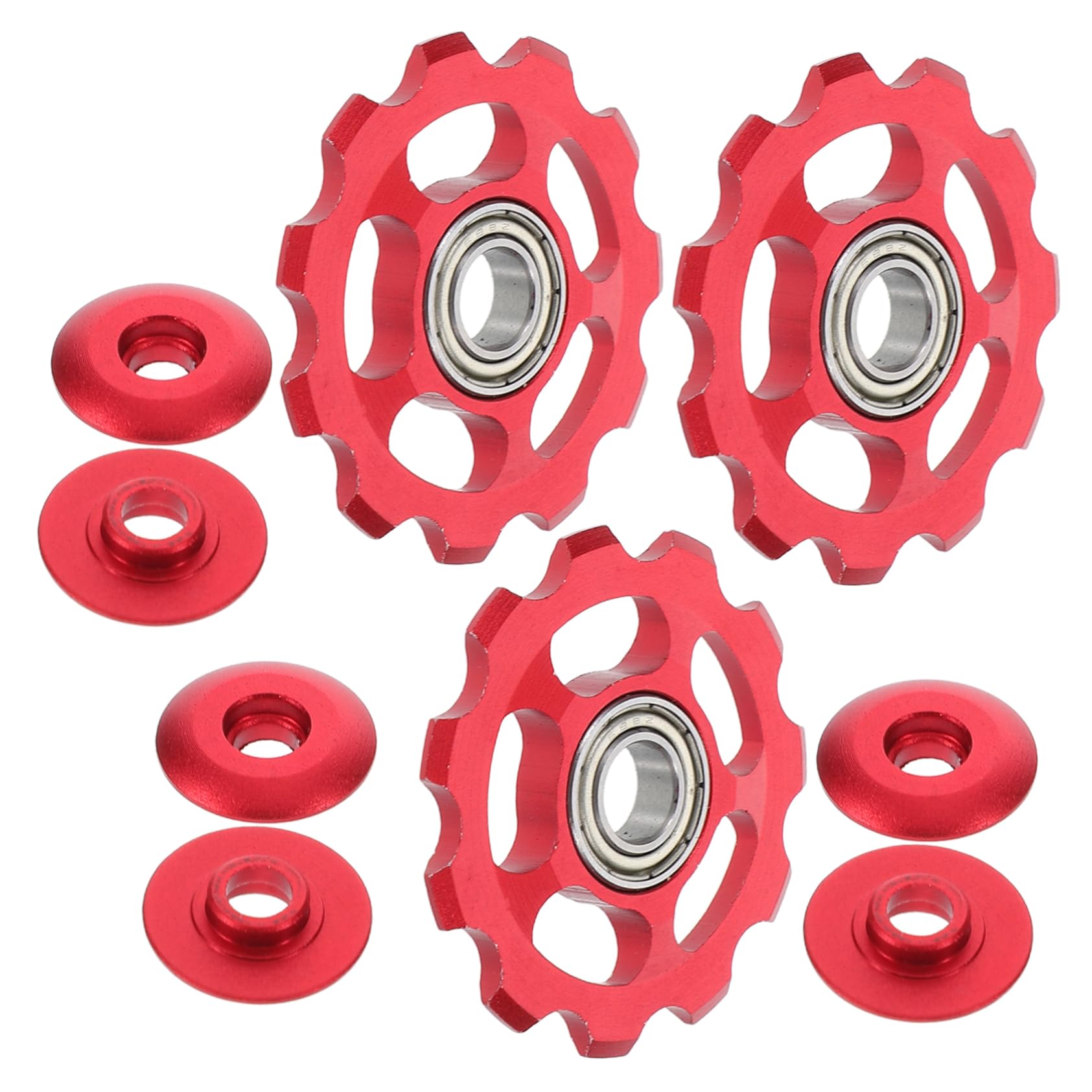 POPETPOP 3pcs Mountain Bike Derailleur Pulley Guide Wheel for Seamless Shifting Accessory for Safety and Energy Efficiency Various Terrains