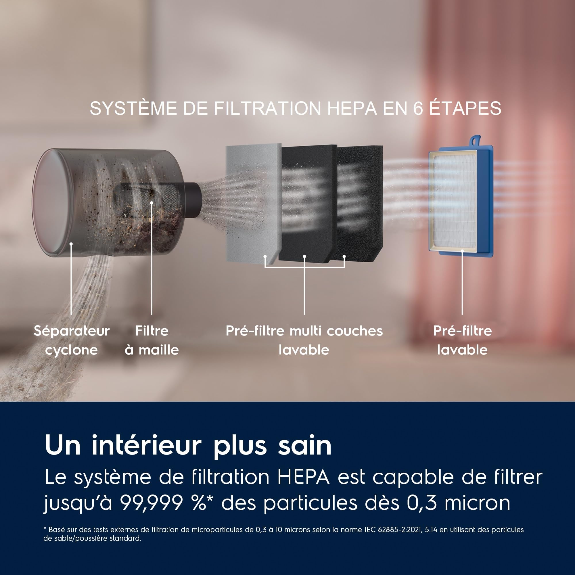 Electrolux Animal 600 EL61A4UG, Aspirateur Traineau sans Sac, Accessoires Poils d'animaux, 6 étapes de Filtration, Gain de Place, Technologie Cyclonique, Gris