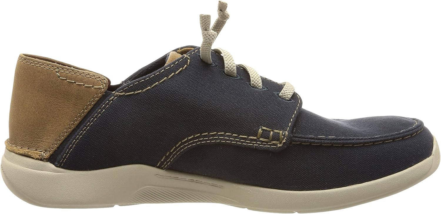 Clarks Men's Gorwin Lace Sneaker 8 Navy Textile