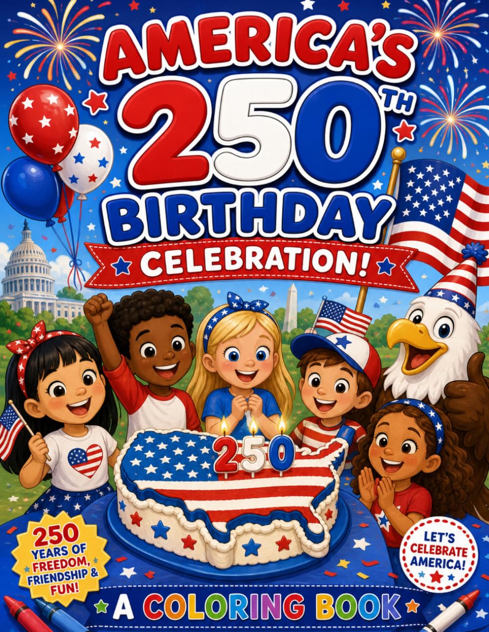 America’s 250th Birthday Coloring Book!