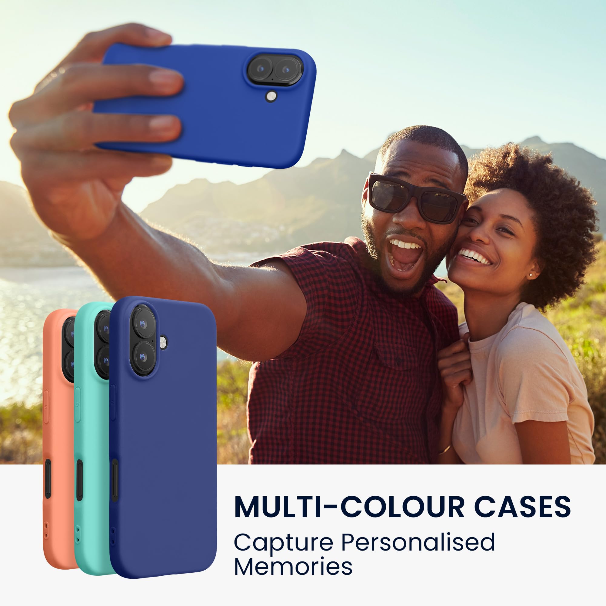 kwmobile Case for Apple iPhone 16 Case - Soft Cover - Shockproof TPU Material - Wireless Charging - Baltic Blue - Image 3